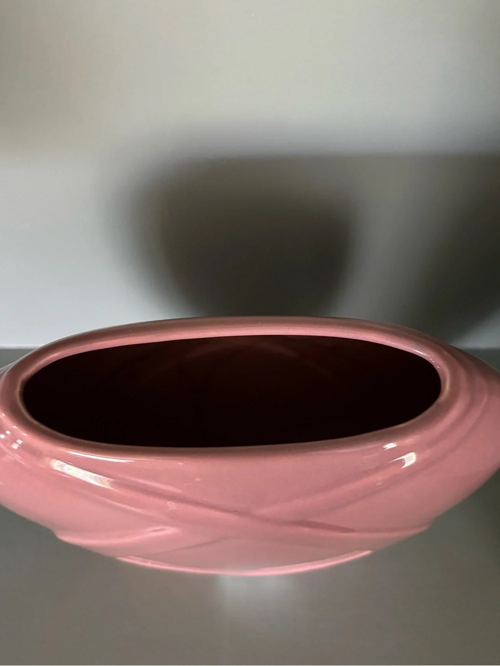80’d Art Deco Revival Pink Decorative Ceramic Vase - Home Accents